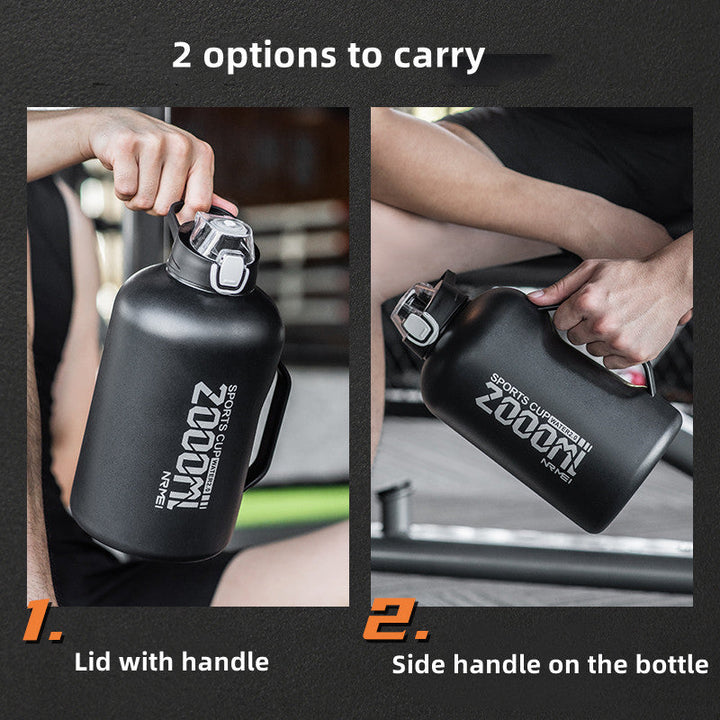 2 Litre Insulated Water Bottle with Straw