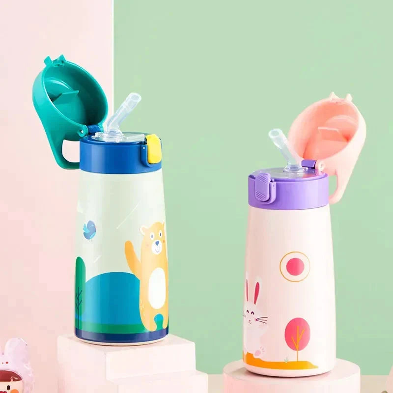 Children's Insulated Water Bottle with Straw