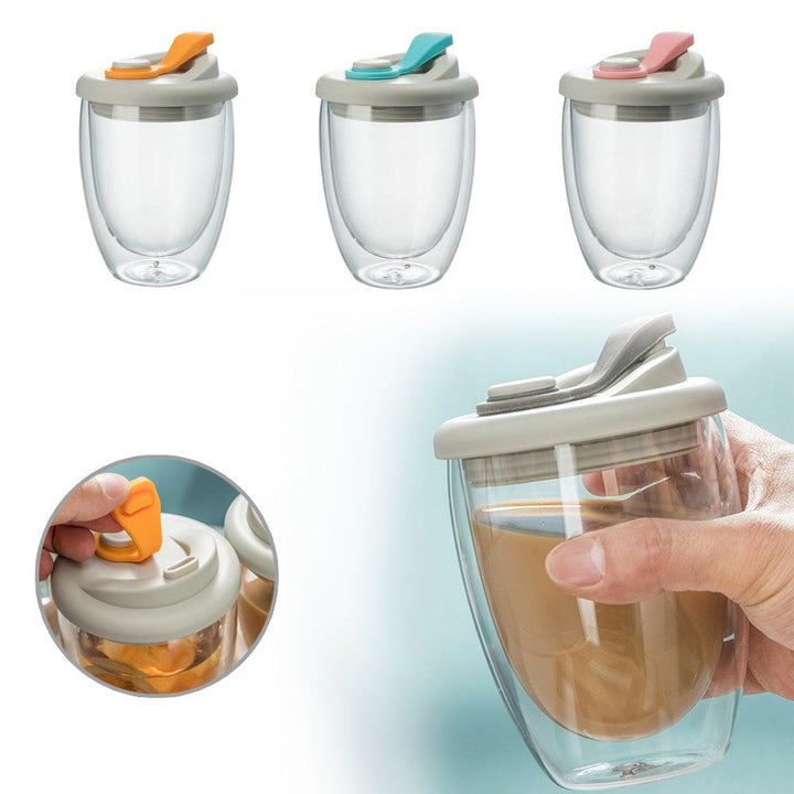 Insulated Glass Coffee Cup