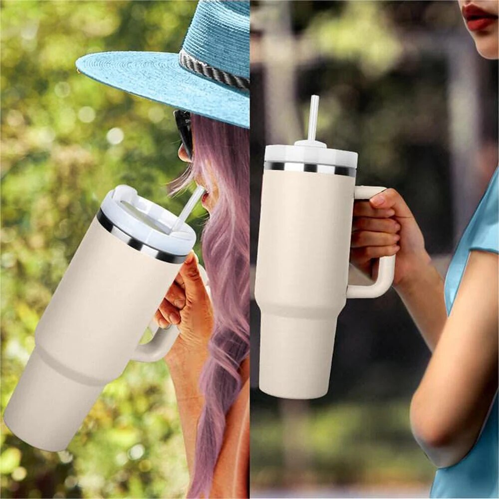 Personalised Insulated Cup with Straw