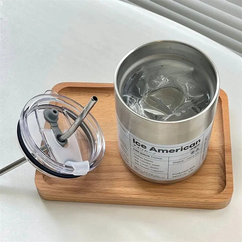 Stainless Steel Insulated Cup with Straw