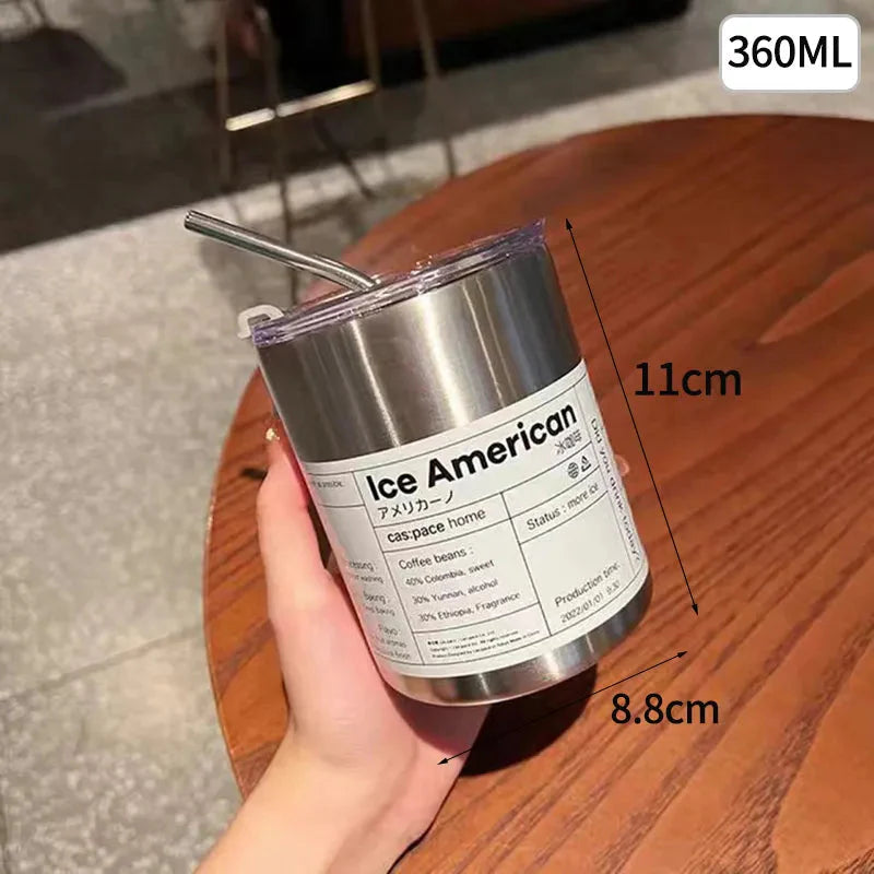 Stainless Steel Insulated Cup with Straw