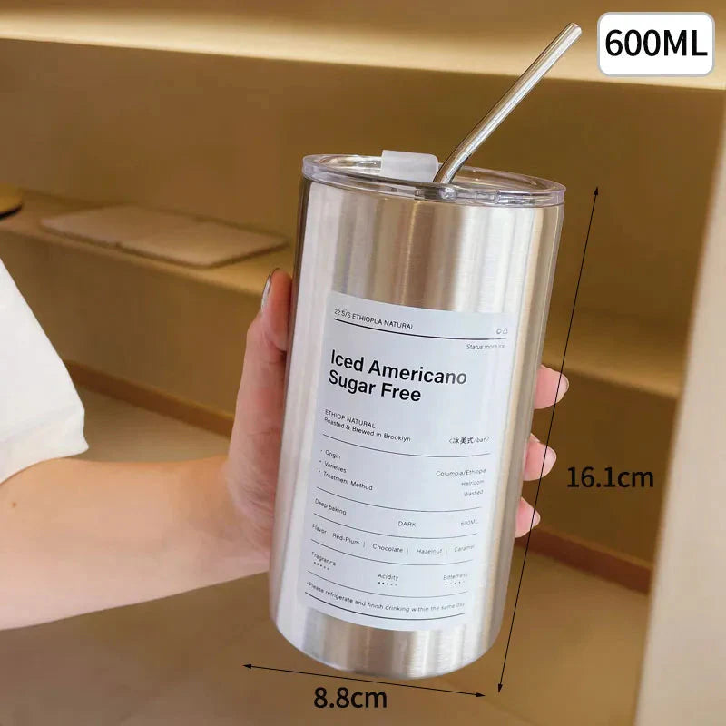 Stainless Steel Insulated Cup with Straw