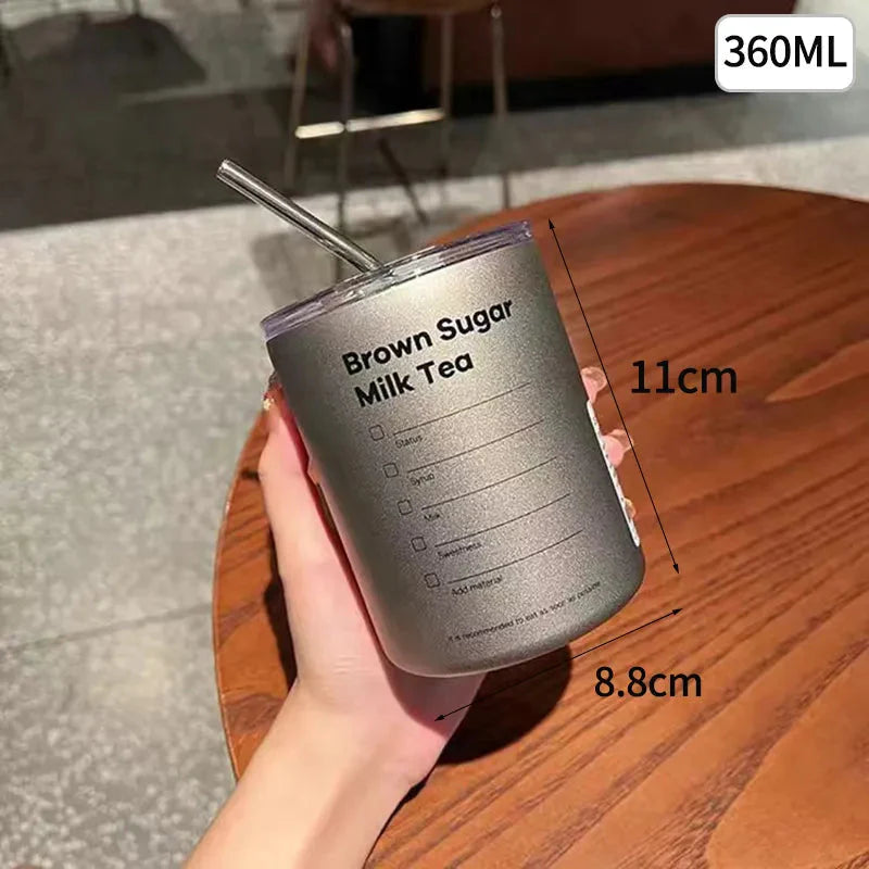 Stainless Steel Insulated Cup with Straw