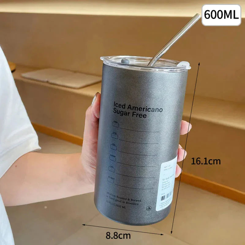 Stainless Steel Insulated Cup with Straw